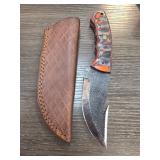 Handcrafted Knife with Leather Sheath