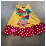 Claire Lynn Dallas Girls Dress with Fruit Appli