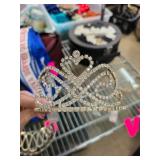 Gold-Tone Rhinestone Tiara Accessory
