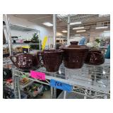 Brown Glazed Pottery Vessels