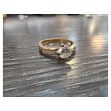 14K GE Ring with Clear Stone