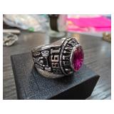 Valadium Class Ring with Red Stone