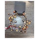 Sterling Silver Multi-Strand Beaded Bracelet