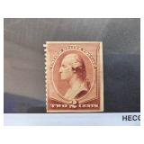 1883 US 2-Cent Stamp Unused Without Gum