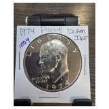 1974 Eisenhower Proof Dollar Coin