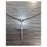 David Yurman 18k Gold Sterling Silver Diamond Neck