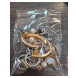Costume Jewelry Lot in Clear Bag