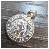 Saint Christopher Sterling Silver Pendant
