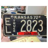 Kansas 1972 Truck License Plate
