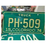 1974 Colorado Truck License Plate