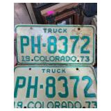 1973 Colorado Truck License Plates
