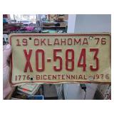 1976 Oklahoma Bicentennial License Plate
