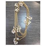 Gold-Tone Multi-Strand Necklace With Beads