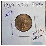 1909 VDB Lincoln Cent RD/BR in High Grade