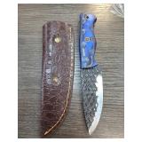 Custom Knife With Leather Sheath