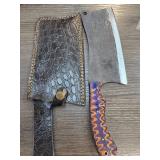 Custom Cleaver with Leather Sheath