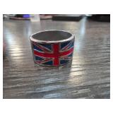 Union Jack-Themed Metal Ring