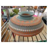 Signed Southwest JJ Navajo Pottery Vase