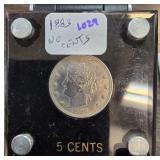1883 Liberty Head Nickel No Cents Coin