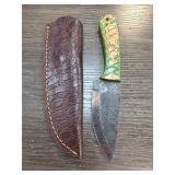 Handmade Knife with Leather Sheath