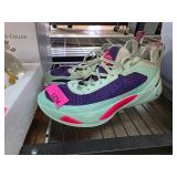 Air Jordan Basketball Shoes in Mint and Purple