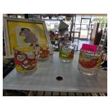Garfield Mugs and Framed Eeyore Artwork