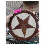 Leather and Hide Star Design Decorative Piece