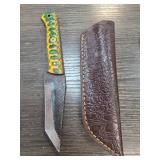 Handcrafted Knife with Colorful Handle and Sheath