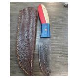 Custom Knife With Leather Sheath