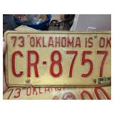 1973 Oklahoma License Plates