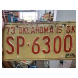 1973 Oklahoma License Plate, SP-6300