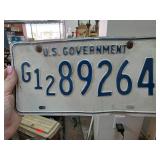 U.S. Government License Plate