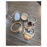 Six Ornate Fashion Rings