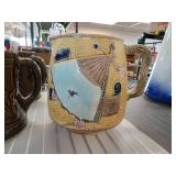 Antique Japanese Ceramic Pitcher w Nautical &