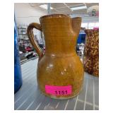 Glazed Ceramic Pitcher with Handle