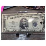 1953 United States $5 Silver Certificate Note