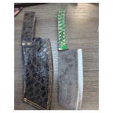 Handcrafted Cleaver Knife With Sheath