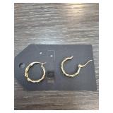 Sterling Silver Twisted Hoop Earrings