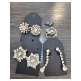 Costume Jewelry Including Earrings and Ring