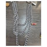 Multi-Strand Silver-Tone Chain Necklace