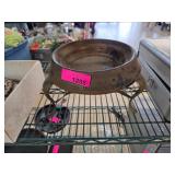 Three-Legged Metal Warming Bowl