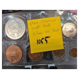 1966 Mexico Mint Set Featuring Various Coins Silve