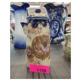 Porcelain Lidded Coffee Pot with Gold Detailing