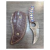 Custom Knife with Multi-Colored Handle and Sheath