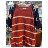 Easel Los Angeles Star and Stripe Knit Top