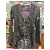 R&X Long-Sleeve Lace Accent Blouse