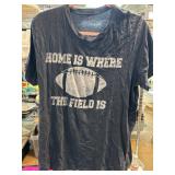 Black Football Graphic Tee, Large