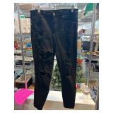 Wax Jean Black Distressed Denim Pants