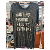 Black Graphic T-Shirt With Hunting Theme