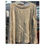 Long-Sleeve Beige Top in Lightweight Fabric